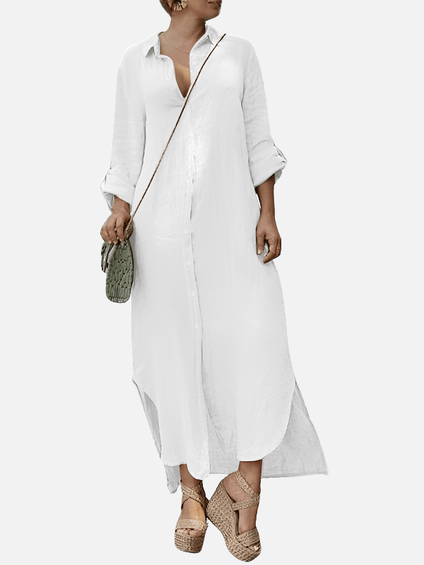 Sara | Linnen Maxi Blousejurk