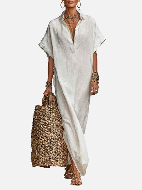 Fleur | Losse Kaftan Maxijurk met Split