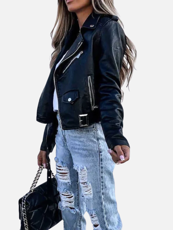 Lotte | Imitatieleren Bikerjas met Rits