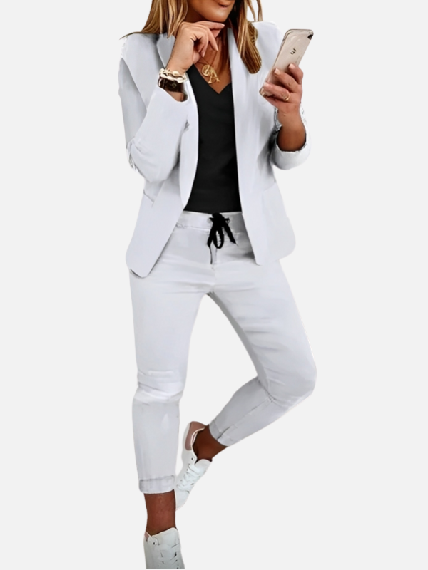 Nina | Mantelpak met Blazer en Pantalon met Trekkoord