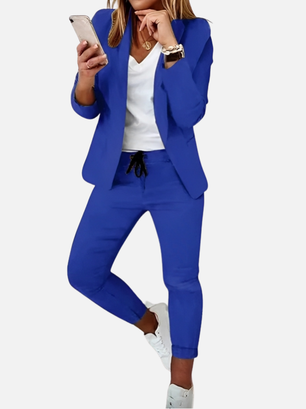 Nina | Mantelpak met Blazer en Pantalon met Trekkoord