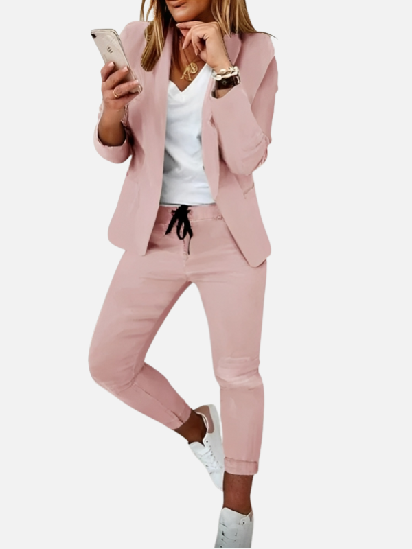 Nina | Mantelpak met Blazer en Pantalon met Trekkoord