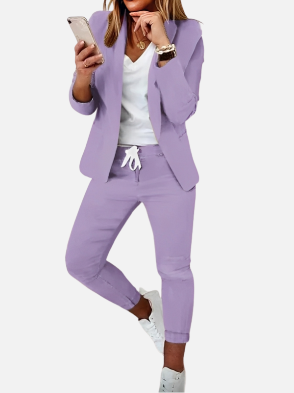 Nina | Mantelpak met Blazer en Pantalon met Trekkoord