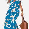 Sara | Maxi-Jurk met Print en V-Hals