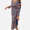 Sara | Maxi-Jurk met V-Hals en Print