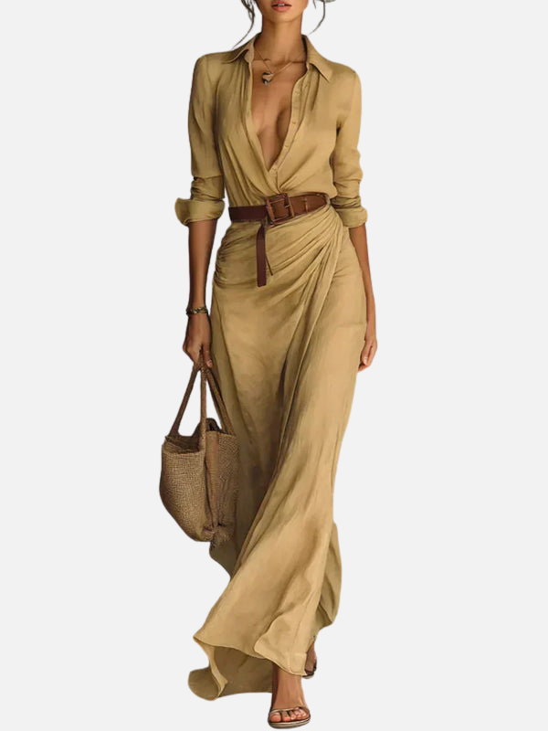 Sara | Maxi Blousejurk met Ceintuur