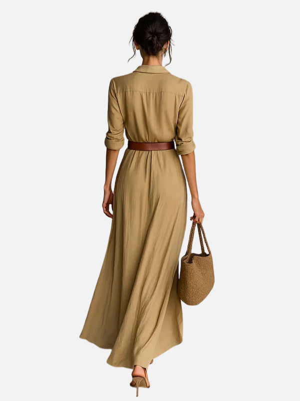 Sara | Maxi Blousejurk met Ceintuur
