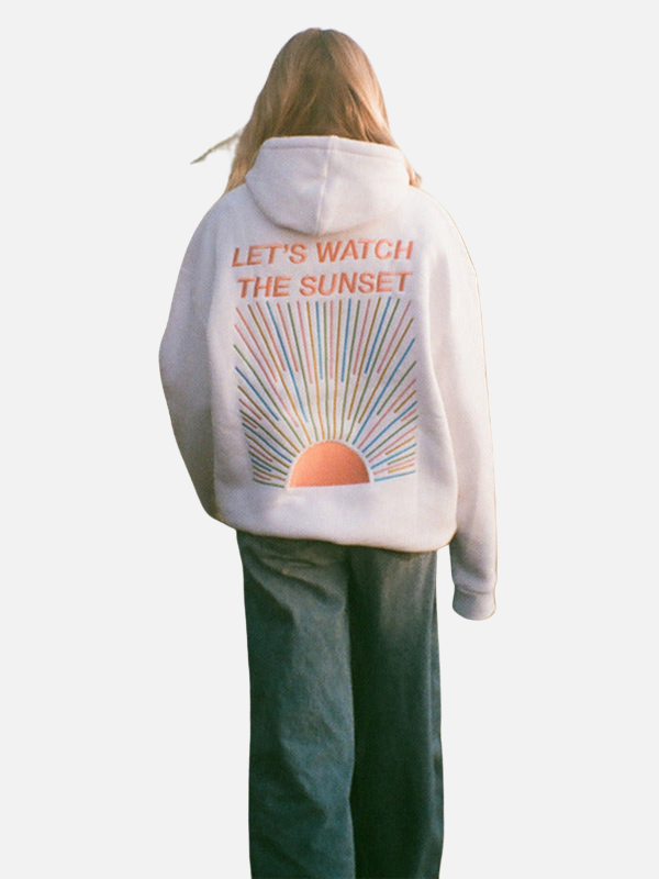 Merel | Oversized Hoodie met Zonprint