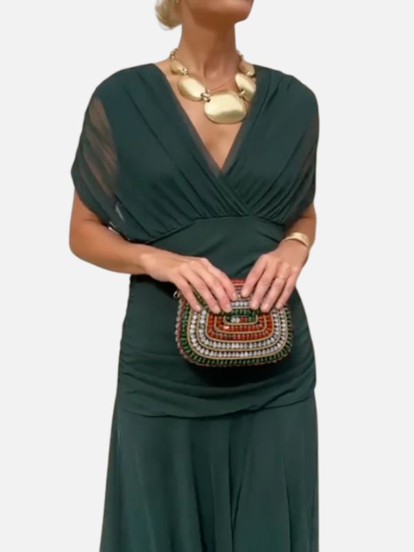 Sara | Off-Shoulder Jurk met Drapage