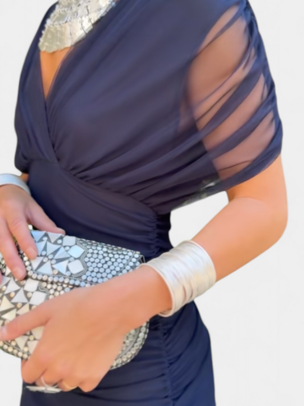 Sara | Off-Shoulder Jurk met Drapage