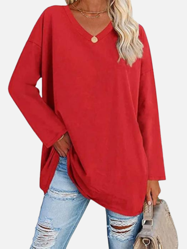 Sara | Oversized Trui met V-Hals