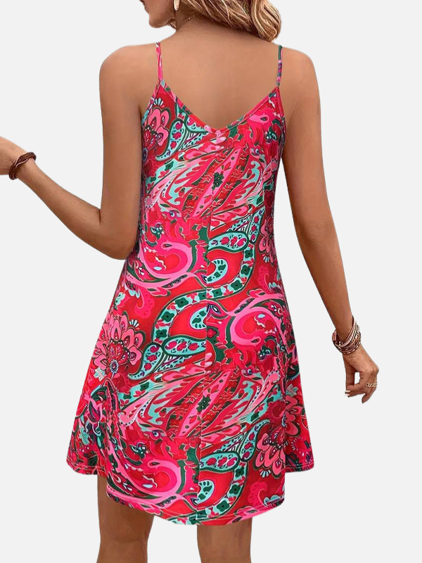 Sanne | Paisley Jurk met Spaghettibandjes