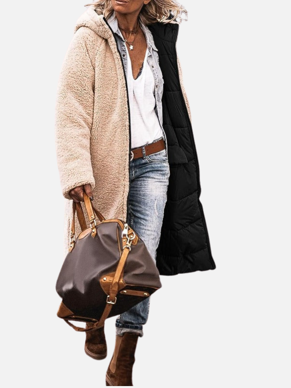 Fleur | Reversible Teddy Jas met Capuchon voor Dames