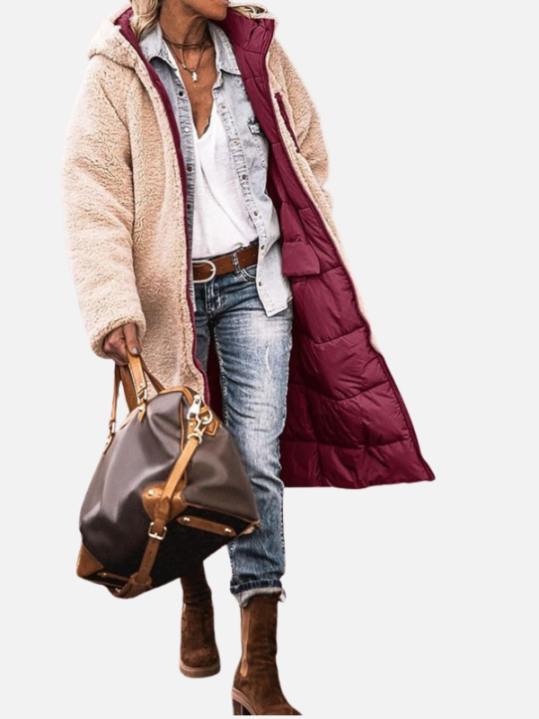 Fleur | Reversible Teddy Jas met Capuchon voor Dames