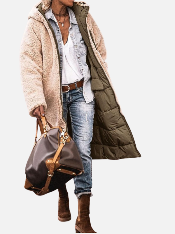 Fleur | Reversible Teddy Jas met Capuchon voor Dames