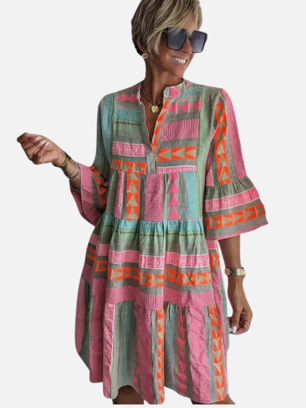 Sara | Boho Tuniekjurk met Print