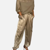 Lisa | Satijnen Co-ord Set met Top en Cargobroek