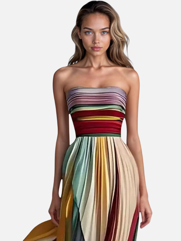 Sara | Strapless Maxi-Jurk met Print