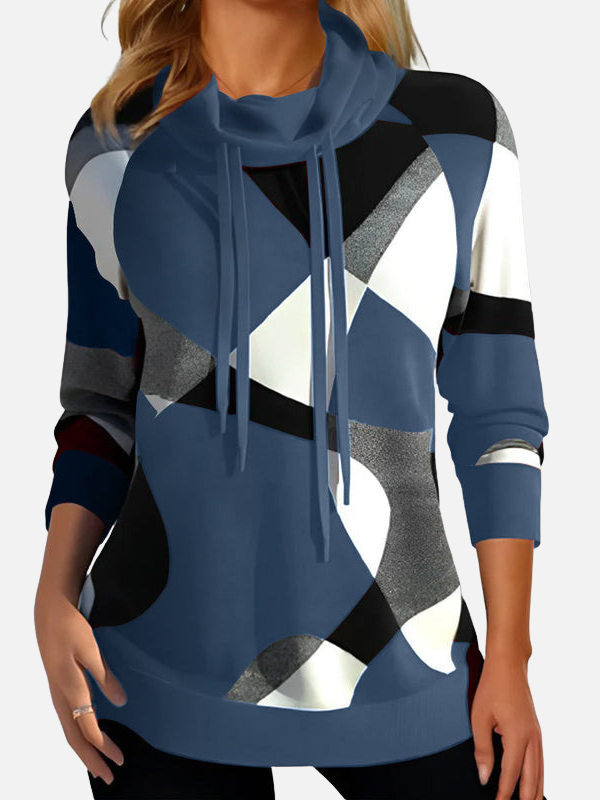 Sophie | Sweater met Colkraag en Print