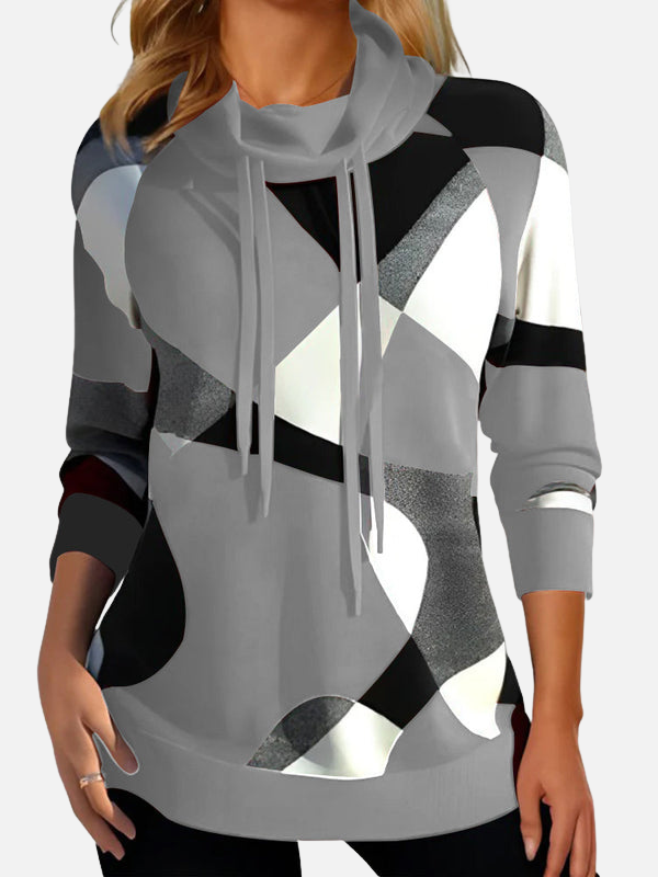 Sophie | Sweater met Colkraag en Print