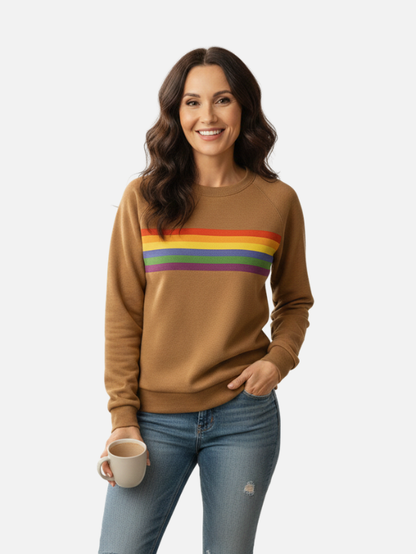 Sophie | Sweater met Regenboogstrepen