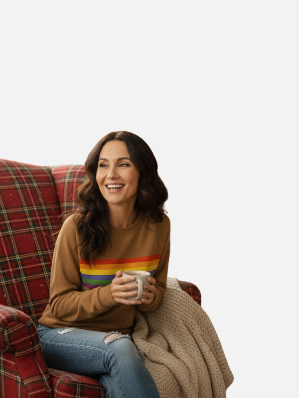 Sophie | Sweater met Regenboogstrepen