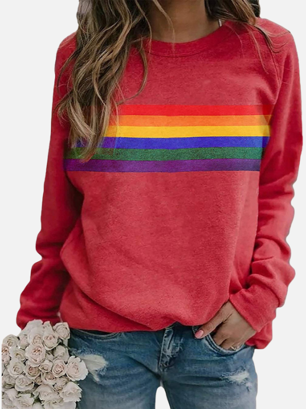 Sophie | Sweater met Regenboogstrepen