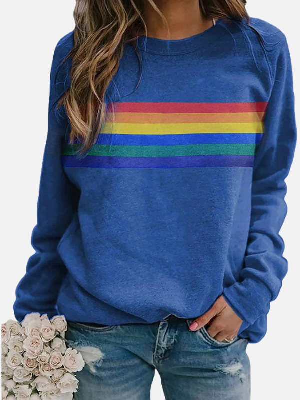Sophie | Sweater met Regenboogstrepen