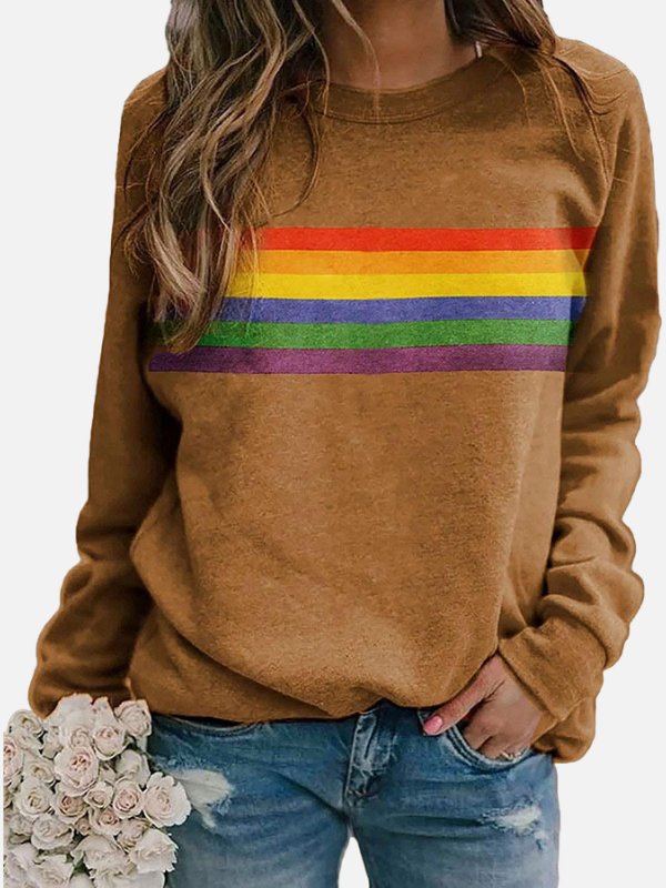 Sophie | Sweater met Regenboogstrepen