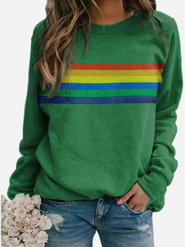 Sophie | Sweater met Regenboogstrepen