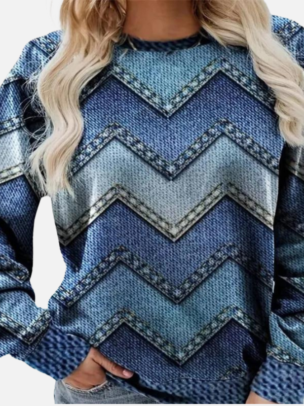 Sophie | Sweater met Zigzagprint