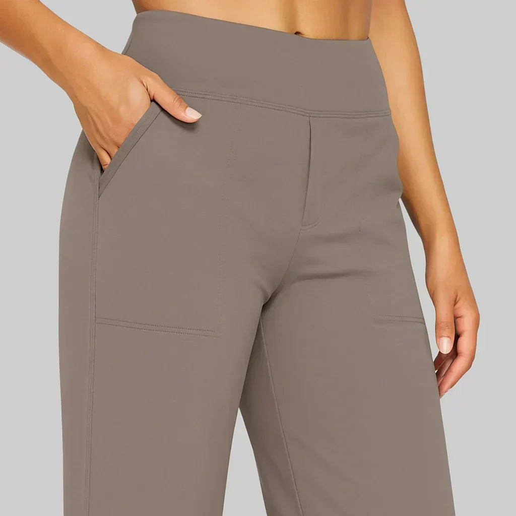 Stijlvolle Vrouwen Broek met Hoge Taille en Zakken