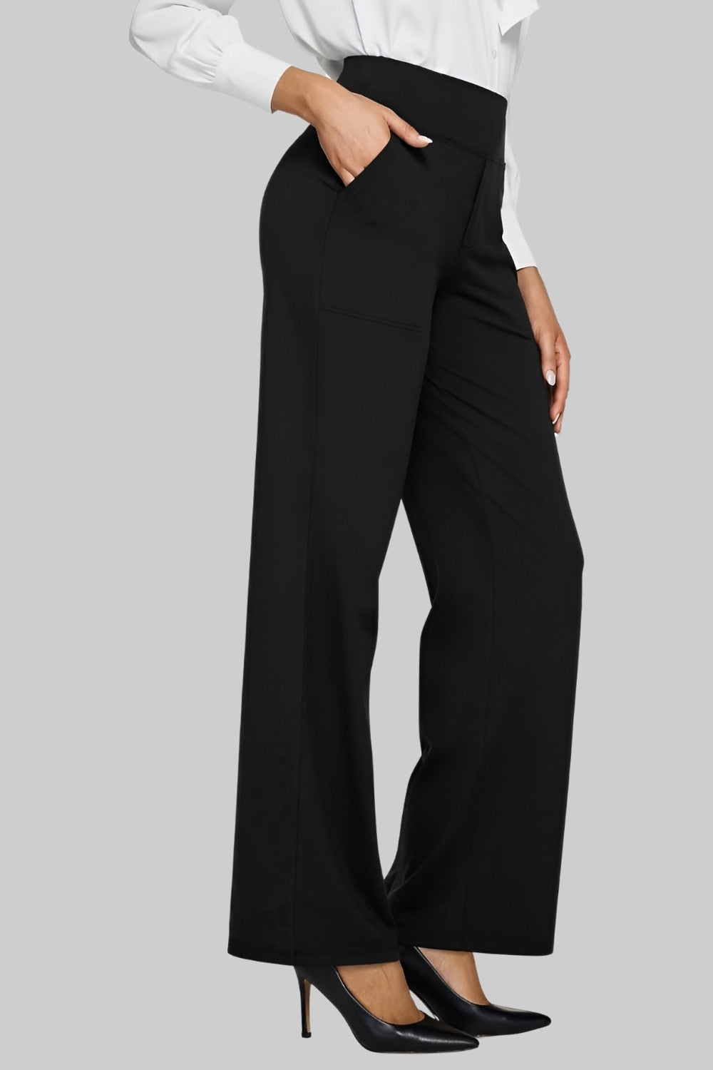 Stijlvolle Vrouwen Broek met Hoge Taille en Zakken
