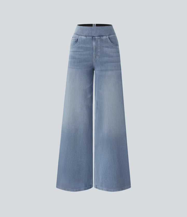 Evie | Comfy Elastische Broek met Hoge Taille