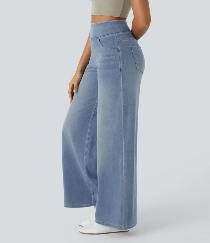 Evie | Comfy Elastische Broek met Hoge Taille